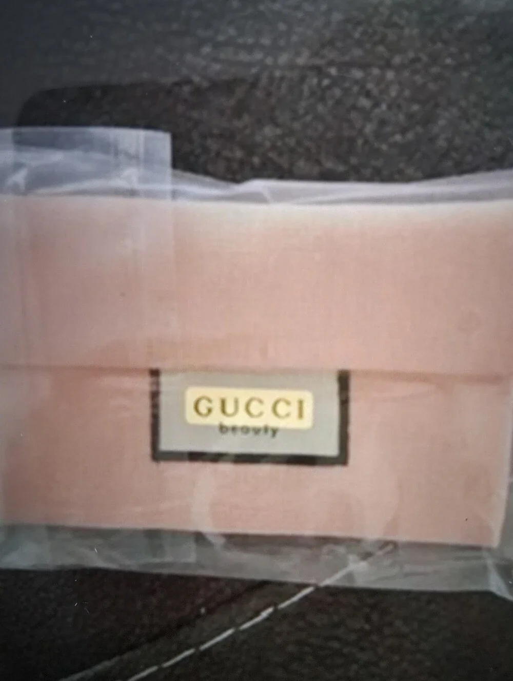 Gucci Pink Floral Travel Hair Comb with Pouch